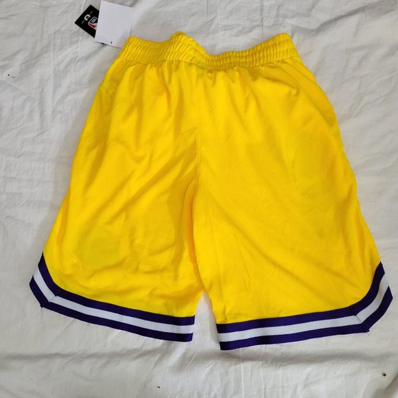 NBA UNK Lebron James #6 LA Lakers Basketball Jersey Shorts Gold Yellow vsmc288f - Picture 7 of 13